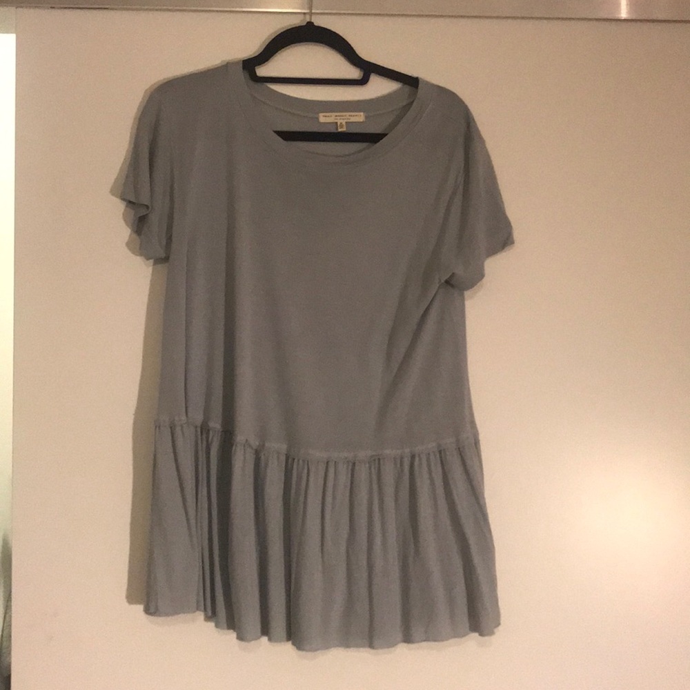 Light blue peplum top